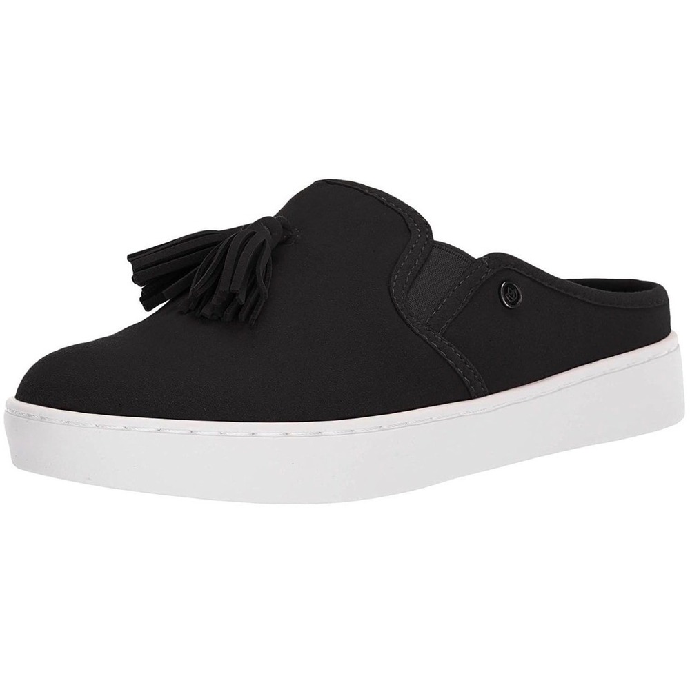 Spenco Celine Slide‎ Womens Black Tassel Slip On Orthotic Mule Sneakers Size 6